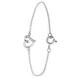 Zilveren armband hart met zirkonia