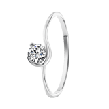 Zilveren ring met zirkonia