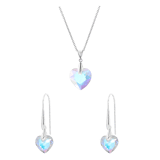Schmuckset, 925 Silber, Kristall AB