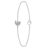 Zilveren armband maan met zirkonia