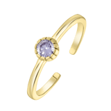 Zilveren goldplated ring met geboortesteen voor dames