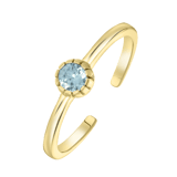 Zilveren goldplated ring met geboortesteen voor dames