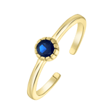 Ring, 925 Silber, vergoldet, Geburtsstein