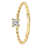 Ring, 585 Gelbgold, Drehoptik, mit Zirkonia