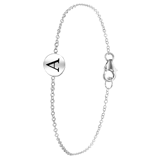 Rhodiniertes Silberarmband Alphabet