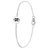 Rhodiniertes Silberarmband Alphabet