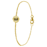 Silbernes Armband Alphabet, vergoldet