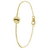 Silbernes Armband Alphabet, vergoldet