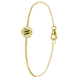 Silbernes Armband Alphabet, vergoldet