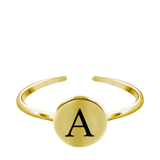 Zilveren goudkleurige ring voor dames
