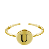 Zilveren goudkleurige ring voor dames