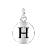 Zilveren hanger alfabet rhodiumplated