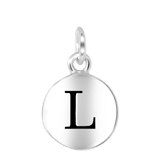 Rhodinierter Silberanhänger Alphabet