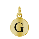 Zilveren goldplated letterhanger voor dames