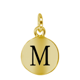 Zilveren goldplated letterhanger voor dames