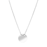 Halskette & Anhänger, 925 Silber, Gravurscheibe