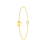Zilveren armband gold graveer hart