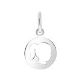 Anhänger, 925 Silber, Mädchenkopf