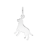 Zilveren hanger hond