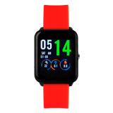 Axcent smartwatch met een rood rubberen band