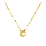 Stainless steel goldplated ketting met letterhanger voor dames