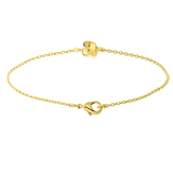 Stainless steel armband goldplated met letter