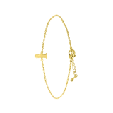 Armband, Edelstahl, vergoldet, mit Buchstabe