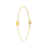 Armband, Edelstahl, vergoldet, mit Buchstabe