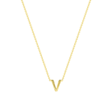 9 karaat ketting met letter hanger