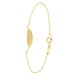 14 karaat geelgouden armband met veer