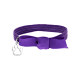 Elastisches Kinderarmband in Lila mit Pfotenabdruck-Anhänger