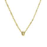 9 karaat ketting met lucky ring voor dames