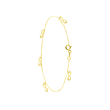 Fußkettchen, 375 Gold, mit Infinity-Anhängern