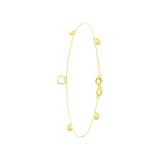 9 Karaat enkelband met hartjes bedels