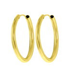9 karaat oorringen 20mm voor dames