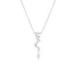 Zilveren ketting met hanger baguette
