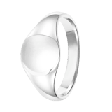 Siegelring für Jungen, 925 Silber, rund