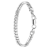 Gerecycleerd zilveren armband gourmetschakel.