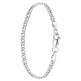 Gerecycled zilveren armband gourmetschakel.  