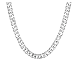 Gerecycled zilveren ketting gourmetschakel voor heren