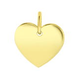 Zilveren goldplated hanger hart voor dames