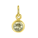 Zilveren goldplated hanger met geboortesteen voor dames
