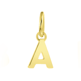Zilveren goldplated letterhanger voor dames