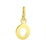 Zilveren goldplated letterhanger voor dames