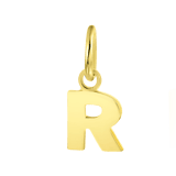 Zilveren goldplated letterhanger voor dames
