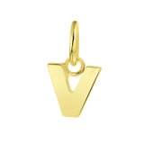 Zilveren goldplated letterhanger voor dames