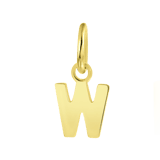 Zilveren goldplated letterhanger voor dames