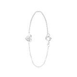 Armband, 925 Silber, Herz, Zirkonia
