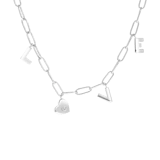 Zilveren ketting bedels love