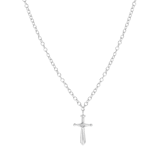 Kette, 925 Silber, mit Kreuzanhänger